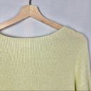 Lou & grey  Pale Yellow Round Neck Ribbed Knit Pullover Sweater M Photo 4