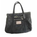 Coach  Poppy Op Art Black Patent Leather Shoulder Bag Tote Photo 8