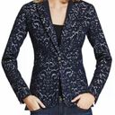 CAbi  midnight blue jacquard blazer sz 12 Photo 0