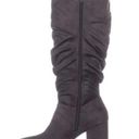 Seven Dials 7Dials Norbury Tall Slouch Boots Suedette NEW 6.5 Grey Gray Heeled Shoes Vegan Photo 9