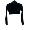 n:philanthropy  Black Roxbury Cropped Long Sleeve Slash Top Size Small New Photo 3