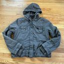 American Eagle  Grey Bomber Jacket Sz XL Photo 6