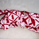 Raisin's  NWT Dharma Red & White Tie-dye Ruffle Bikini Top Photo 3