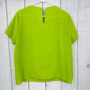 American Vintage Andre Sauvage (L)  80's Petite Womens Neon Green Top Photo 1