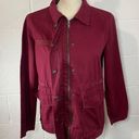 Abound Nordstrom Burgundy Zip Up Utility Jacket Photo 3