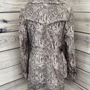 Platinum Utex Snakeskin Print Trench Rain Coat Tan Size M Photo 4