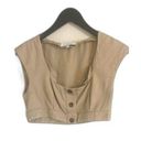 L'Academie  Shrunken Vest Khaki Size S Photo 0