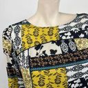 J.Jill  MIxed‎ Print Pull Over Boho Feel Blouse Photo 2