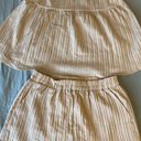 Frenchy Plisse Cami Top & Shorts Tan Size L Photo 1