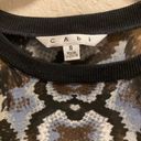 CAbi  Python Print Chiffon Sweatshirt Photo 6