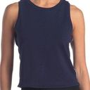 Splendid  Small Navy Crop Tank Side Snap Buttons Sporty Summer NWT Photo 0