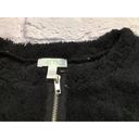 Abound Nordstrom  Black Fuzzy Black Fleece 1/4 Zip Pullover Womens Size Medium Photo 1