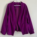 Torrid  Women’s Open Front Blazer Solid Bright Purple No Closure Work Jacket 4X Photo 1