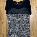 Torrid  | Black Mesh Illusion Top Leopard Peplum Plus Size 3X Photo 1