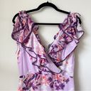 Lulus NWT  Sammi Floral Ruffle Surplice Maxi Dress in Lavender sz M Photo 5