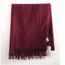 Liz Claiborne  Burgundy Heather Fringed Scarf Shawl NEW Photo 1