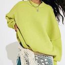 Free People Easy Street Citron Green Oversized Sweater Photo 1