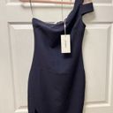 Likely  packard one shoulder dress size 2 Navy Blue SHEATH knee Length Photo 3