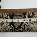 Coach  Madison Python Snake Print Zippy Wallet Wristlet Light Gold Natural Beige Photo 13