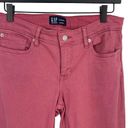 Gap  Denim Women’s Wild Rose Pink Frayed Hem Jean Legging Ankle Size 28 Regular Photo 1