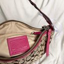 Coach Vintage  boho bag in signature canvas & pink leather Photo 6