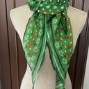 CAbi Silk Green Heart Print Pointed Scarf Photo 6