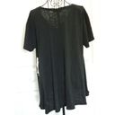 Treasure & Bond Nordstrom  Black V-Neck Short Sleeve Swing A-Line Top Womens Sz M Photo 1