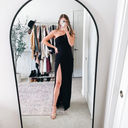 NBD  REVOLVE Black One Shoulder Gown Photo 5