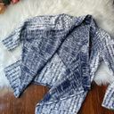 cupio  Open Jacket Sweater Blue & White Size Small Photo 2