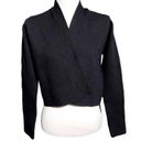 Oak + Fort  Black High-low Boxy Cropped Sweater Cardigan Size XS Photo 1