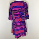 Tracy Reese Plenty by  100% Silk Tunic Mini Dress XS Purple Pink Scoop Neck Chic Photo 1