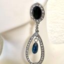 Charter Club  NWT silver  tone and blue rhinestone drop earrings Photo 6