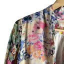 Rococo  Sand Floral Print Long Sleeve Wrap Mini Dress Size Medium Photo 7