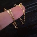 18K Gold Plated Gold Chain Tassel Dangle Drop Earrings for Women Photo 1