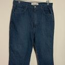 Reformation MacGraw Flare Jeans in Mesa Stripe Raw Hem Size 30 Photo 2