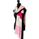 Kate Spade  Colorblind Large Shawl Scarf in Pink and White, NWT Photo 2