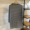 Max Studio  Weekend Grey & White Strip Cowl Neck Oversized Cozy‎ Sweater Photo 3