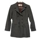 Hugo Buscati  Charcoal Grey Peacoat Blazer Jacket Size 4P GUC #0043 Photo 0