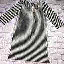 Karen Kane  Womens Size XS Black White Stripe V Neck Dress Photo 0