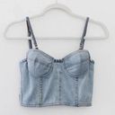 RE/DONE X Levi’s Vintage Reworked Denim Bustier Corset Top Photo 2