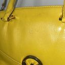 Michael Kors GUC Canary Yellow  Medium Sized Zippered Adjustable Strap Purse Photo 3