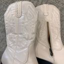 White Cowboy Boots Size 7.5 Photo 1