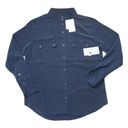 Equipment NWT  Bleone in Indigo Silk Utility Roll Sleeve Button Down Shirt M $325 Photo 1