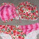 SheIn Pink and Floral Bandeau Bikini Photo 1