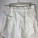 Farm Rio  Tailored Linen High Rise Shorts cream/ivory Size Large Photo 11