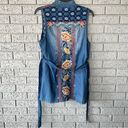 Johnny Was NWT  Benton Clean Denim Vest Embroidered XS Photo 4