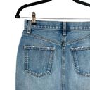 Rag and Bone  Dive Skirt in Willow Eyelet Blue Denim Size 27 Photo 4