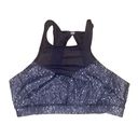 Lululemon  high neck sports bra mesh black & white splatter size 10 Photo 0