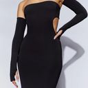 Meshki SOLD OUT DEMIE Neckband Midi Dress With Fingerless Gloves - Black Photo 2