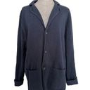 Uniqlo  Navy Blue Cotton Blend 3 Button Cardigan Sweater Size Medium Photo 0